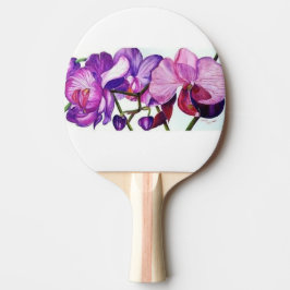 Pala De Ping Pong Mesa de Ping Pong Floral Orquídea Púrpura Elegante
