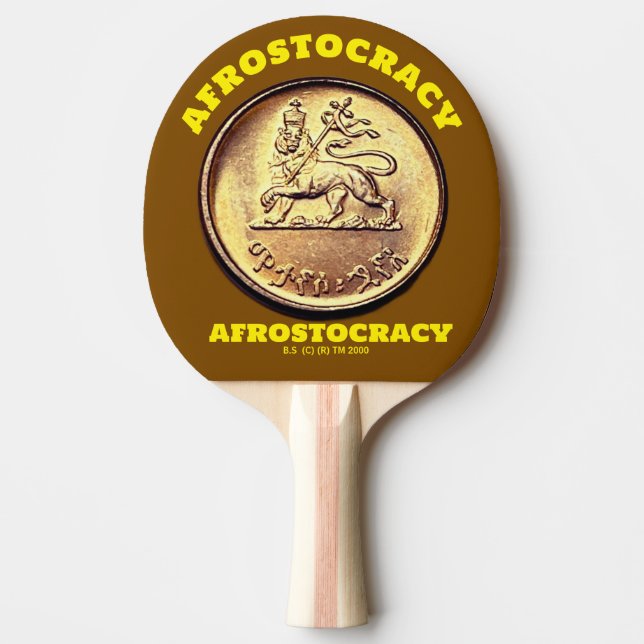 PALA DE PING PONG MESA TENIS AFROSTOCRACIA. BS (Anverso)