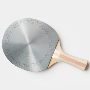 Pala De Ping Pong Metálico plateado personalizado