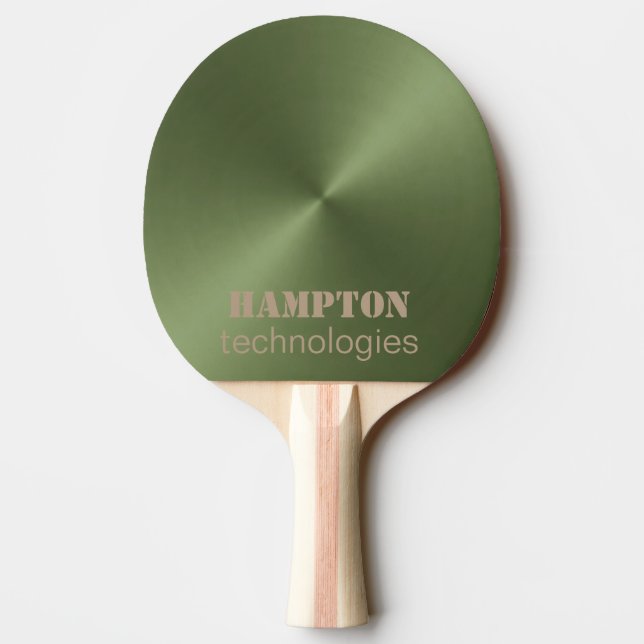 Pala De Ping Pong Metálico verde (Reverso)