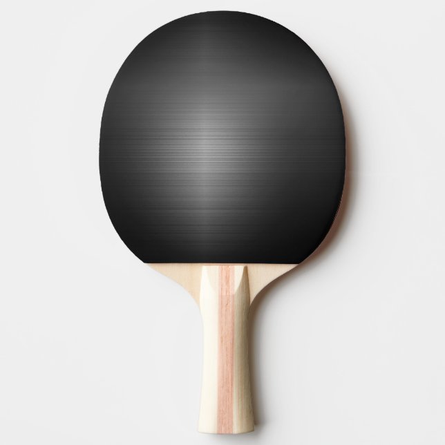 Pala De Ping Pong Metalizado de acero inoxidable negro (Anverso)