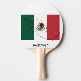 Pala De Ping Pong MÉXICO FLAG & MAP Personalizado