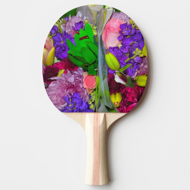 Pala De Ping Pong Mezcla de flores 9 Ping Pong Paddle (Anverso)