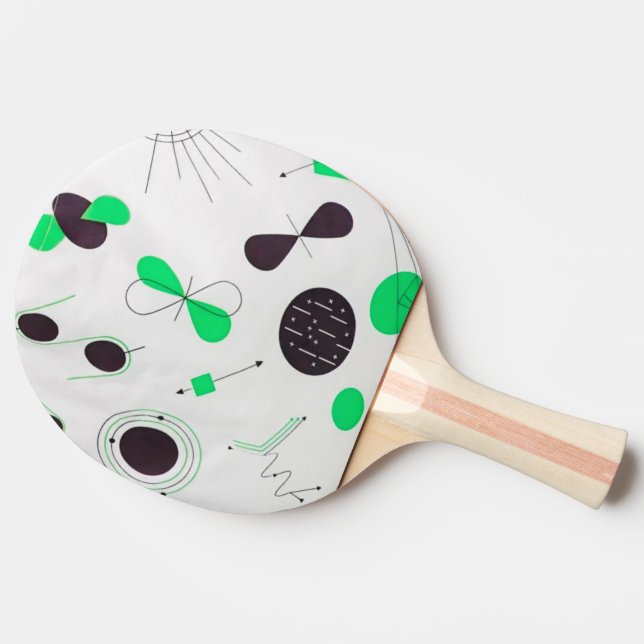 Pala De Ping Pong Mid Century Modern Green Physics  (Reverso)