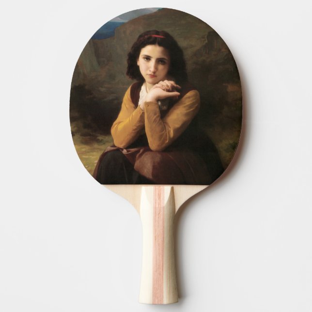 Pala De Ping Pong Mignon Innocence of Adolescent Chica, Bouguereau (Anverso)