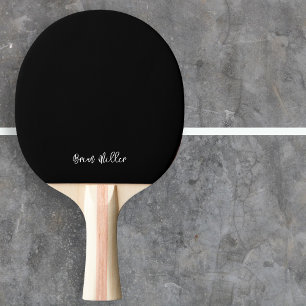 Pala De Ping Pong Minimalista moderno Nombre simple manuscrito negro