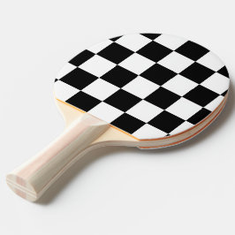 Pala De Ping Pong Minimalista Retro Cuadros – Streetwear Monocromo