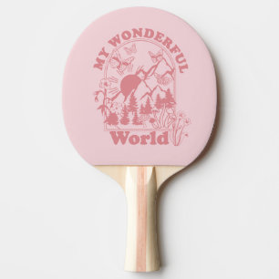 Pala De Ping Pong Mis maravillosas flores retro del mundo