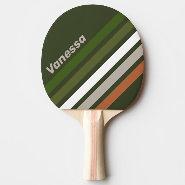 Pala De Ping Pong Misty Grove Angled Striping with Name (Anverso)