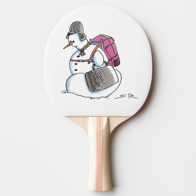 Pala De Ping Pong Mochila Paddle de ping pong Snowman (Anverso)