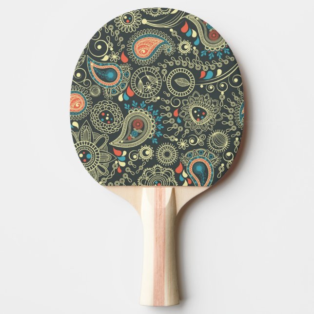 Pala De Ping Pong Modelo 3 de Paisley (Anverso)