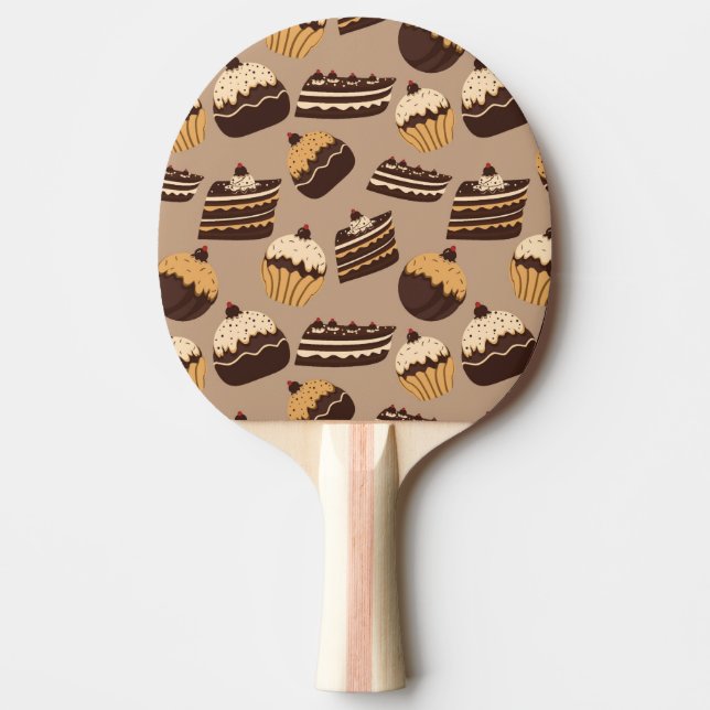 Pala De Ping Pong Modelo 3 del chocolate y de los pasteles (Anverso)