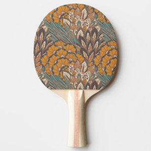 Pala De Ping Pong Modelo abstracto de la pluma del pavo real