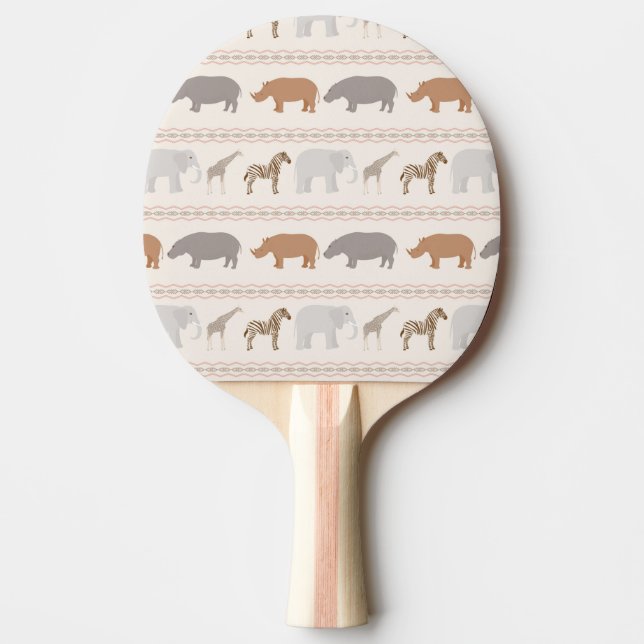 Pala De Ping Pong Modelo africano 1 de los animales (Anverso)