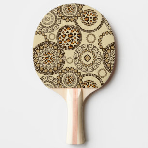 Pala De Ping Pong Modelo africano 3 de la piel del guepardo