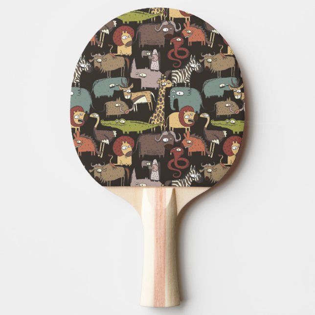 Pala De Ping Pong Modelo africano de los animales (Anverso)