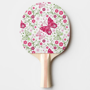 Pala De Ping Pong Modelo blanco floral