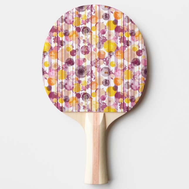 Pala De Ping Pong Modelo blanco rayado manchado (Anverso)