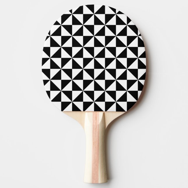 Pala De Ping Pong Modelo blanco y negro del triángulo (Anverso)