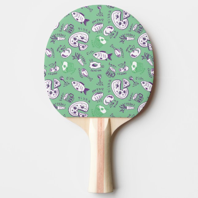 Pala De Ping Pong Modelo con la comida (Anverso)