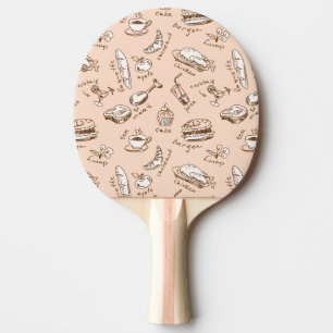 Pala De Ping Pong Modelo con la comida