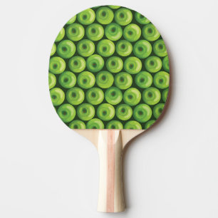 Pala De Ping Pong Modelo con las manzanas verdes