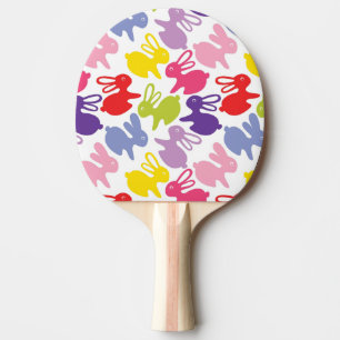 Pala De Ping Pong modelo con los conejos de Pascua