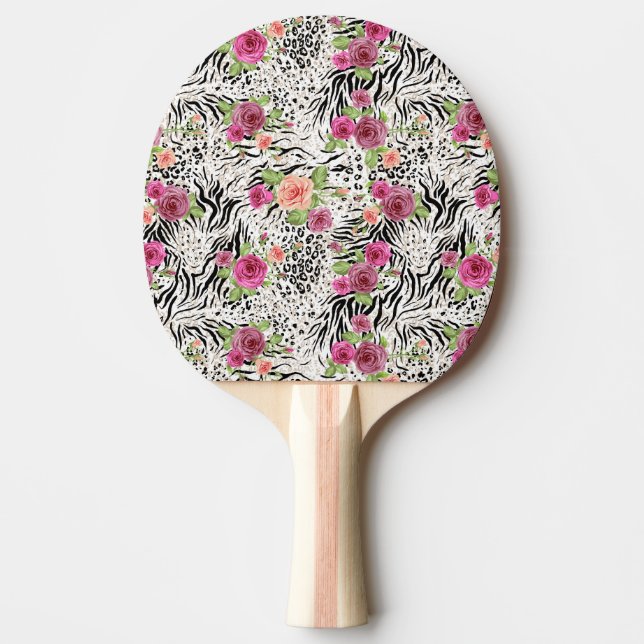 Pala De Ping Pong Modelo con los estampados de animales (Anverso)