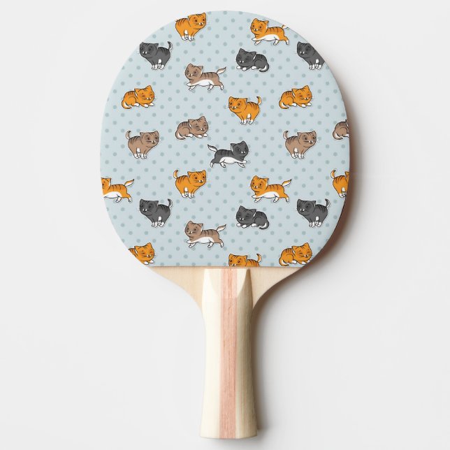 Pala De Ping Pong modelo con los gatos divertidos (Anverso)