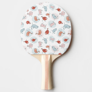 Pala De Ping Pong modelo con los pájaros del dibujo animado