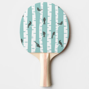 Pala De Ping Pong Modelo con los pájaros y los árboles