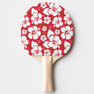 Pala De Ping Pong Modelo de flores del hibisco