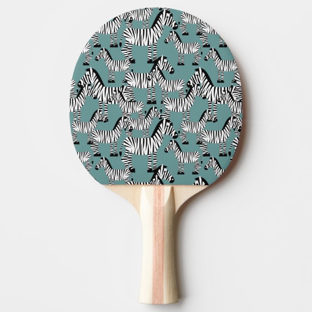 Pala De Ping Pong Modelo de la cebra (Anverso)