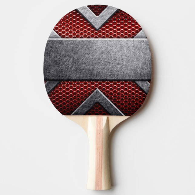 Pala De Ping Pong Modelo de la placa de metal (Anverso)