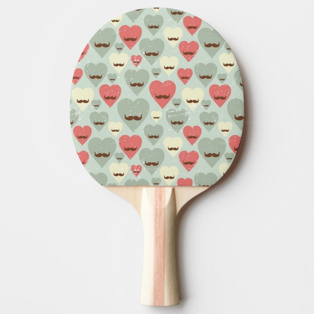 Pala De Ping Pong Modelo de la tarjeta del día de San Valentín con (Anverso)