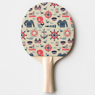 Pala De Ping Pong Modelo de la vida marina