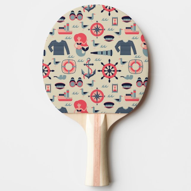Pala De Ping Pong Modelo de la vida marina (Anverso)