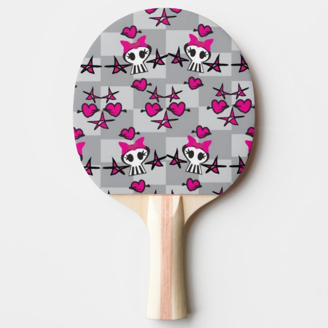 Pala De Ping Pong Modelo de los cráneos de Emo (Anverso)
