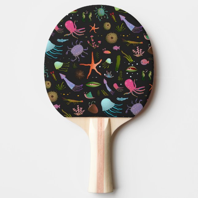 Pala De Ping Pong Modelo de los Critters del mar (Anverso)
