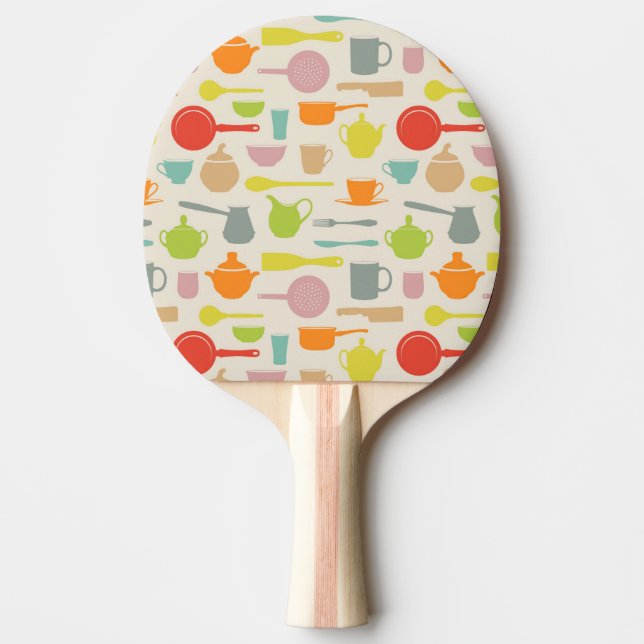 Pala De Ping Pong Modelo de los platos (Anverso)
