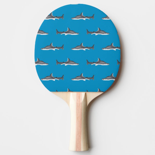 Pala De Ping Pong Modelo de los tiburones (Anverso)