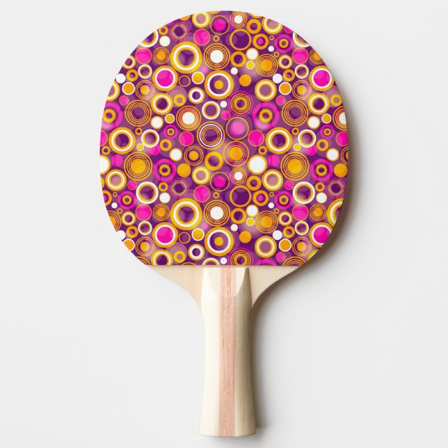 Pala De Ping Pong Modelo de lunar violeta (Anverso)