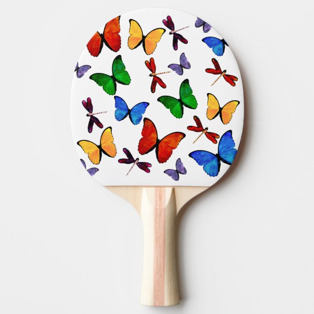 Pala De Ping Pong Modelo de mariposa hermoso (Anverso)