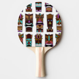 Pala De Ping Pong Modelo de máscaras de Tiki