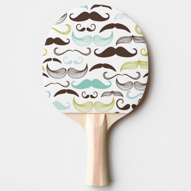Pala De Ping Pong Modelo del bigote, estilo retro 2 (Anverso)