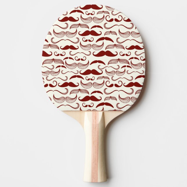 Pala De Ping Pong Modelo del bigote, estilo retro 3 (Anverso)