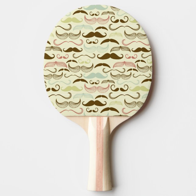 Pala De Ping Pong Modelo del bigote, estilo retro 4 (Anverso)
