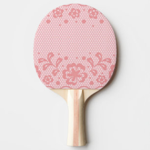 Pala De Ping Pong Modelo del cordón, vintage 3 de la flor
