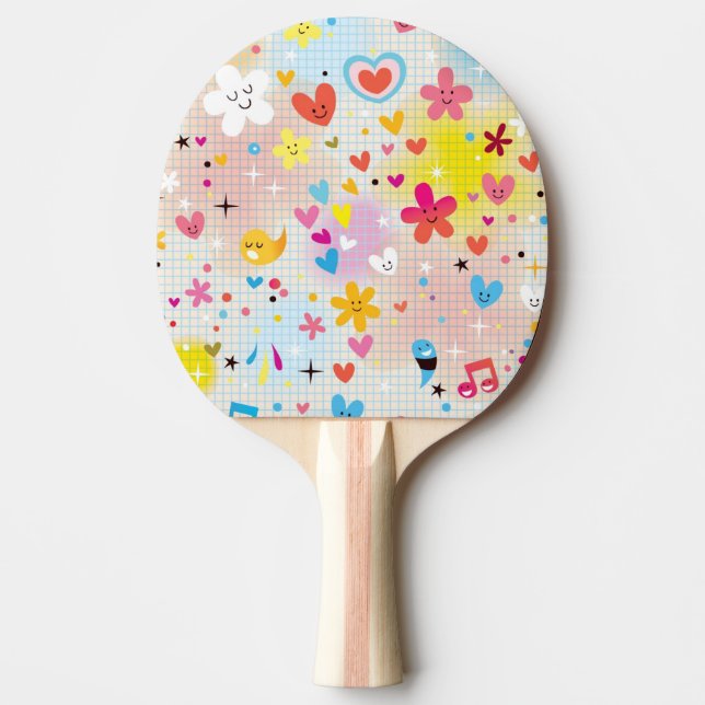Pala De Ping Pong modelo del dibujo animado de la diversión (Anverso)