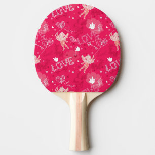 Pala De Ping Pong Modelo del el día de San Valentín con el Cupid